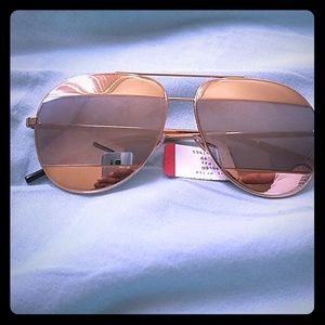 Christian Dior Gold Split Aviation Glasses